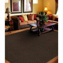 Ivy Mocha 7 ft. 6 in. x 9 ft. 6 in. Floral Area Rug by Garland Rug -ROPPE ONLINE STORE mocha garland rug area rugs cl010n09011404 31 1000