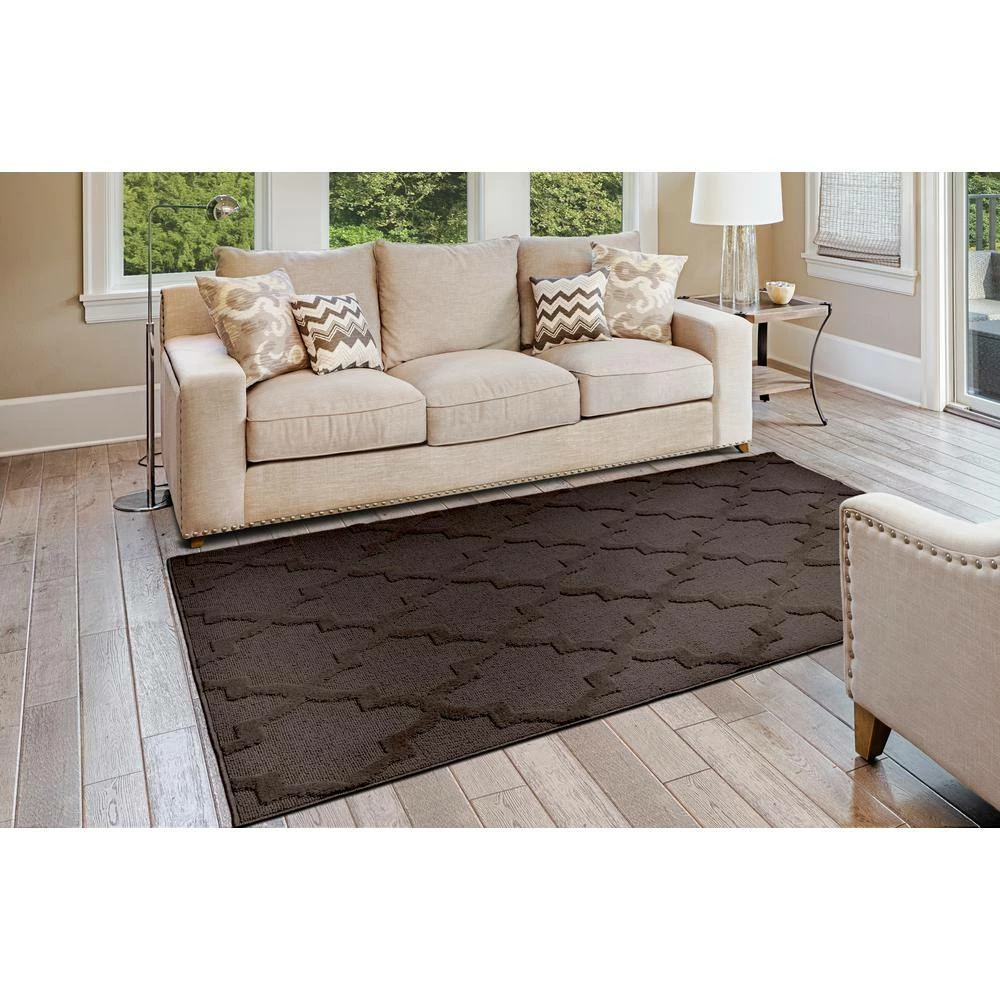 Quatro Mocha 7 ft. 6 in. x 9 ft. 6 in. Area Rug by Garland Rug 7 Quatro Mocha 7 ft. 6 in. x 9 ft. 6 in. Area Rug by Garland Rug - Image 5