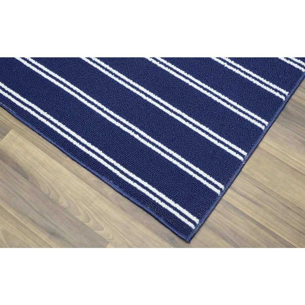 Avery Navy 4 ft. x 6 ft. Area Rug by Garland Rug 4 Avery Navy 4 ft. x 6 ft. Area Rug by Garland Rug - Image 2