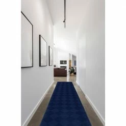 Diamond Navy 3 ft. x 8 ft. Runner Rug by Garland Rug -ROPPE ONLINE STORE navy garland rug area rugs cl020n03609610 31 1000