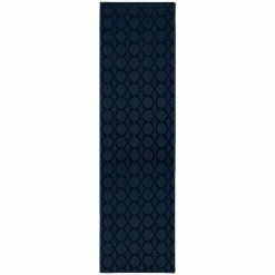 Sparta Navy 2 ft. x 12 ft. Trellis Runner Rug by Garland Rug