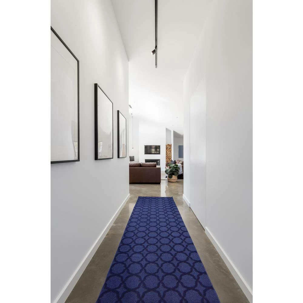 Sparta 3 ft. x 12 ft. Navy Runner Rug by Garland Rug 8 Sparta 3 ft. x 12 ft. Navy Runner Rug by Garland Rug - Image 6