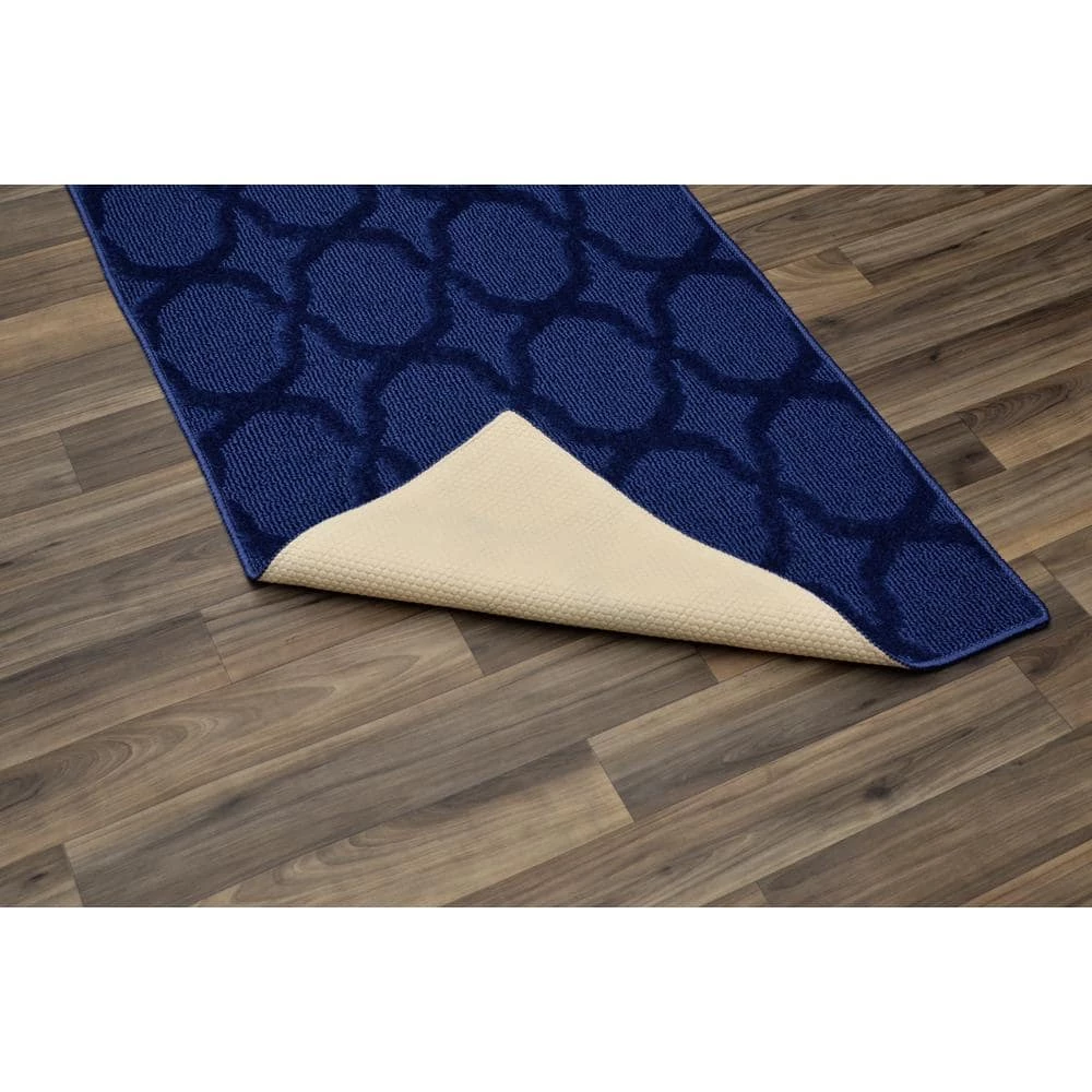 Sparta 3 ft. x 12 ft. Navy Runner Rug by Garland Rug 5 Sparta 3 ft. x 12 ft. Navy Runner Rug by Garland Rug - Image 3