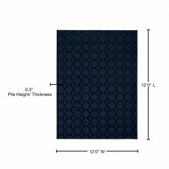 Sparta 12 Ft. x 12 Ft. Area Rug Navy by Garland Rug -ROPPE ONLINE STORE navy garland rug area rugs cl100n14414410 76 1000
