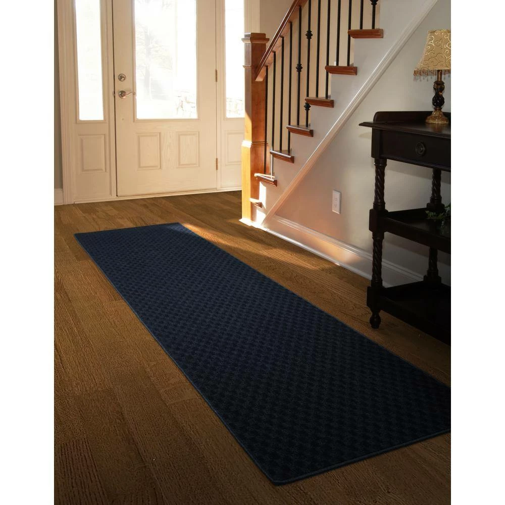 Medallion Navy 2 ft. x 8 ft. Runner Rug by Garland Rug 8 Medallion Navy 2 ft. x 8 ft. Runner Rug by Garland Rug - Image 6