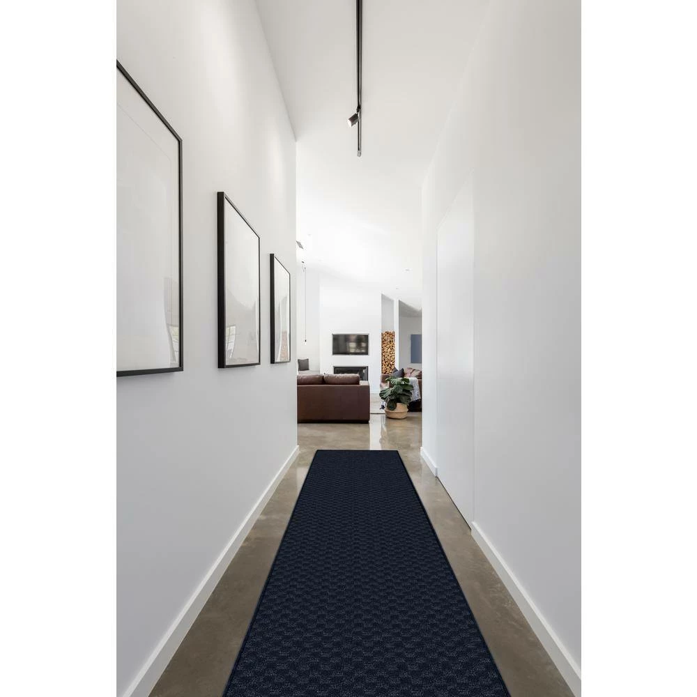 Medallion Navy 3 ft. x 8 ft. Runner Rug by Garland Rug 8 Medallion Navy 3 ft. x 8 ft. Runner Rug by Garland Rug - Image 6