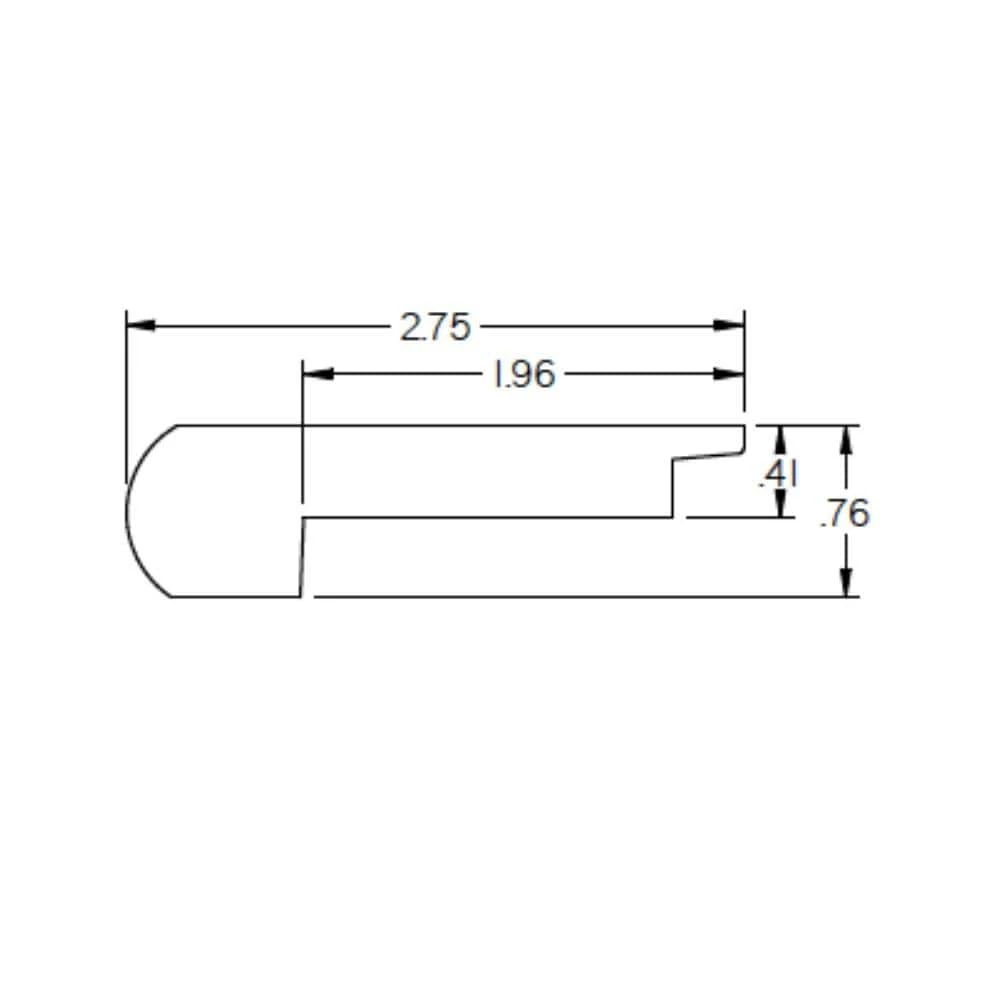 Pelso 0.375 in. Thick x 2.78 in. Wide x 78 in. Length Hardwood Stair Nose by ROPPE 4 Pelso 0.375 in. Thick x 2.78 in. Wide x 78 in. Length Hardwood Stair Nose by ROPPE - Image 2