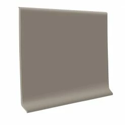 Pewter 4 in. x 1/8 in. x 48 in. Vinyl Cove Base (30-Pieces / carton) by ROPPE -ROPPE ONLINE STORE pewter roppe wall base 40c83p178 c3 1000