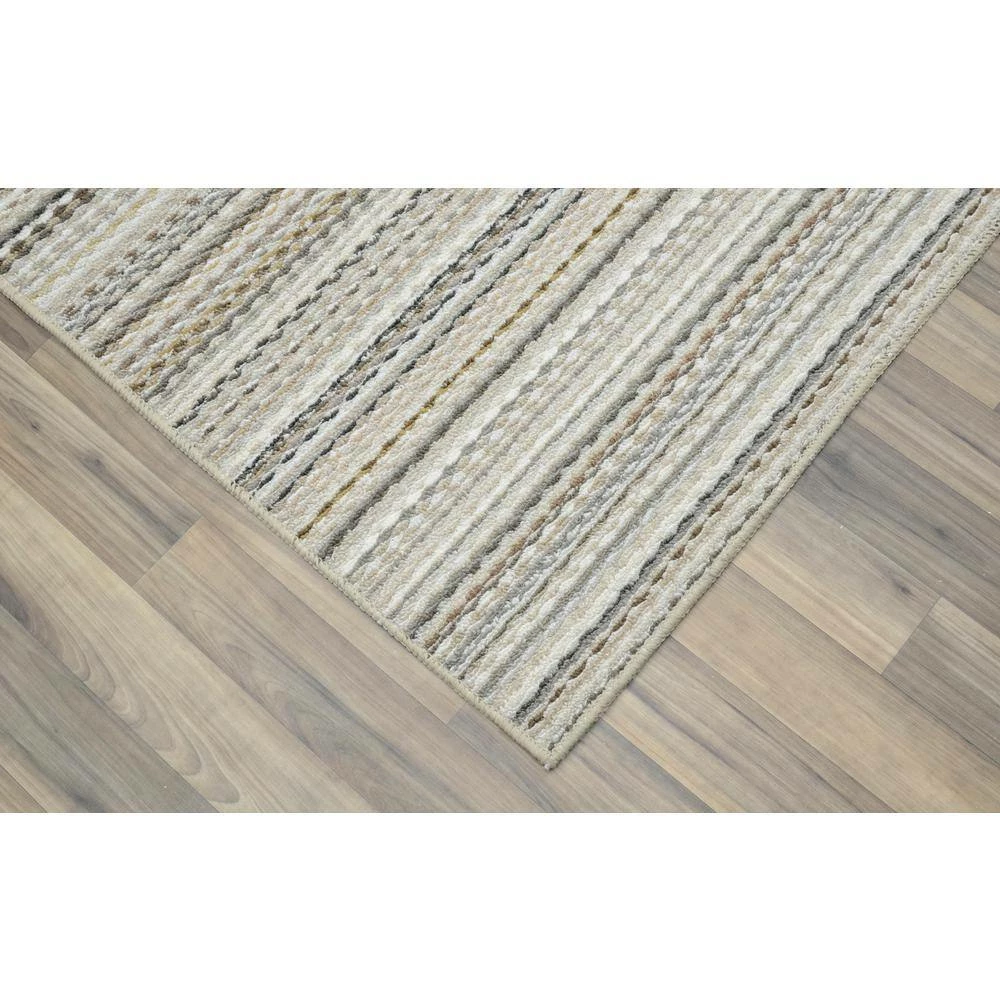 Carnival Stripe Random Earth Tone 3 ft. x 8 ft. Runner Rug by Garland Rug 4 Carnival Stripe Random Earth Tone 3 ft. x 8 ft. Runner Rug by Garland Rug - Image 2