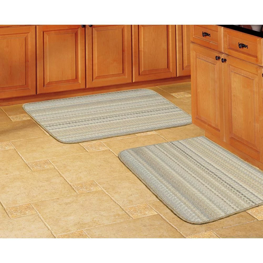 Carnival Random Earth Tone 18 in. x 28 in. Stripe (2-Piece) Rug Set by Garland Rug 7 Carnival Random Earth Tone 18 in. x 28 in. Stripe (2-Piece) Rug Set by Garland Rug - Image 5