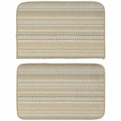Carnival Random Earth Tone 18 in. x 28 in. Stripe (2-Piece) Rug Set by Garland Rug
