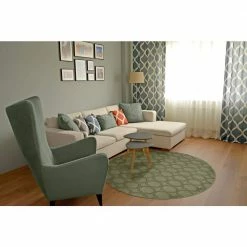 Sparta Sage 5 ft. Round Area Rug by Garland Rug -ROPPE ONLINE STORE sage garland rug area rugs cl100n060r05 31 1000