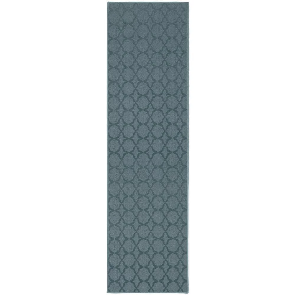 Sparta Sea Foam 2 ft. x 12 ft. Trellis Runner Rug by Garland Rug 3 Sparta Sea Foam 2 ft. x 12 ft. Trellis Runner Rug by Garland Rug