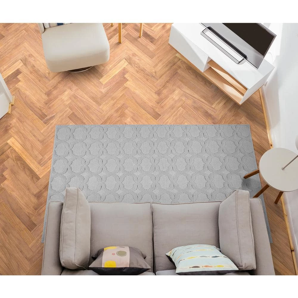 Sparta Silver 4 ft. x 6 ft. Area Rug by Garland Rug 7 Sparta Silver 4 ft. x 6 ft. Area Rug by Garland Rug - Image 5