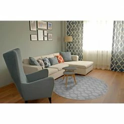 Sparta Silver 5 ft. x 5 ft. Round Trellis Area Rug by Garland Rug 13 Sparta Silver 5 ft. x 5 ft. Round Trellis Area Rug by Garland Rug -ROPPE ONLINE STORE silver garland rug area rugs cl100n060rd7 31 1000