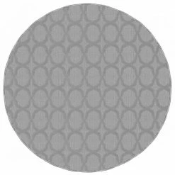 Sparta Silver 5 ft. x 5 ft. Round Trellis Area Rug by Garland Rug