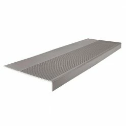 Light Duty Ribbed Design Slate 12-1/4 in. x 36 in. Rubber Square Nose Stair Tread by ROPPE