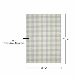 Country Living Soft Silver/Ivory 5 ft. x 7 ft. Checker Board Polypropylene Area Rug by Garland Rug -ROPPE ONLINE STORE soft silver ivory garland rug area rugs ll920n06008443 76 1000