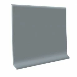 700 Series Steel Gray 0.125 in. x 4 in. x 48 in. Thermoplastic Rubber Wall Cove Base (30-Pieces) by ROPPE