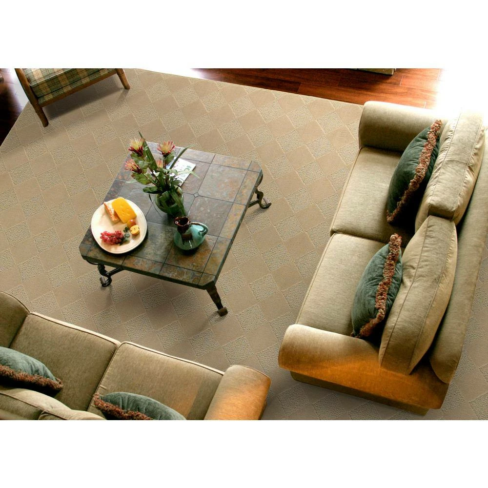 Diamond Tan 9 ft. x 12 ft. Area Rug by Garland Rug 4 Diamond Tan 9 ft. x 12 ft. Area Rug by Garland Rug - Image 2