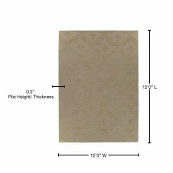 Charleston Tan 12 ft. x 12 ft. Area Rug by Garland Rug 12 Charleston Tan 12 ft. x 12 ft. Area Rug by Garland Rug -ROPPE ONLINE STORE tan garland rug area rugs cl430n14414401 76 1000