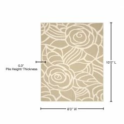Rhapsody Tan/Ivory 8 ft. x 10 ft. Area Rug by Garland Rug -ROPPE ONLINE STORE tan ivory garland rug area rugs ll340a096120g3 76 1000