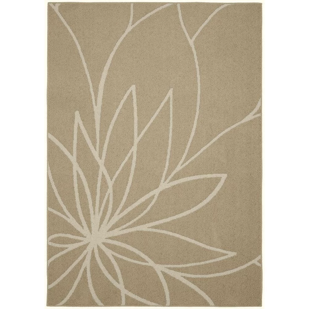 Grand Floral Tan/Ivory 5 ft. x 7 ft. Area Rug by Garland Rug 3 Grand Floral Tan/Ivory 5 ft. x 7 ft. Area Rug by Garland Rug
