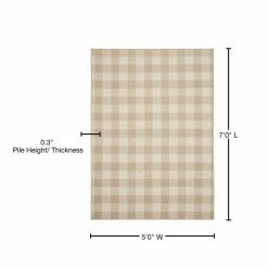Country Living Tan/Ivory 5 ft. x 7 ft. Checker Board Area Rug by Garland Rug -ROPPE ONLINE STORE tan ivory garland rug area rugs ll920n060084g3 76 1000