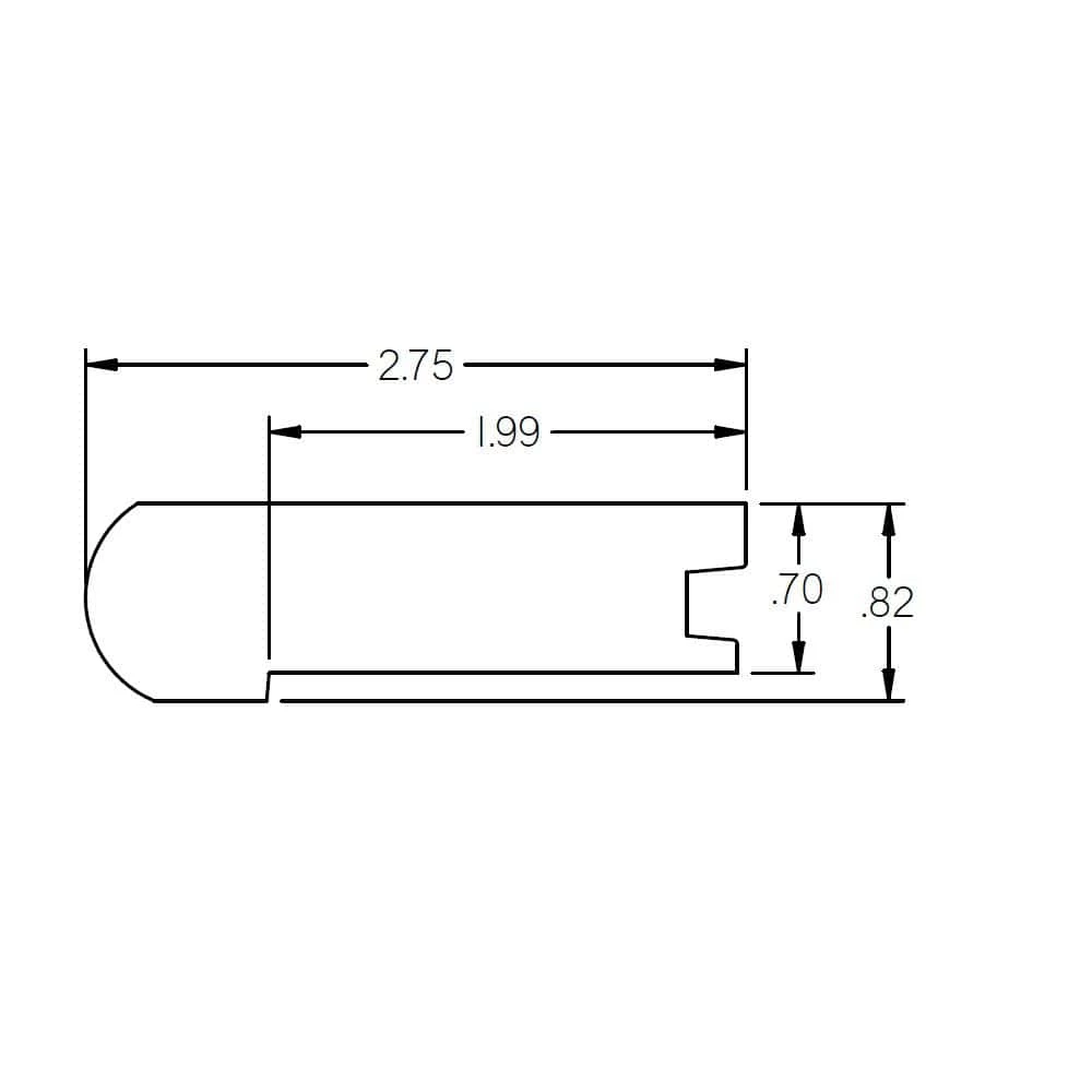Tesa 0.75 in. Thick x 2.78 in. Wide x 78 in. Length Hardwood Stair Nose by ROPPE 4 Tesa 0.75 in. Thick x 2.78 in. Wide x 78 in. Length Hardwood Stair Nose by ROPPE - Image 2