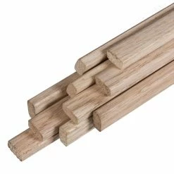 Unfinished 0.25 in. Thick x 0.5 in. Wide x 48 in. Length Wood Spline (10-Pack) by ROPPE