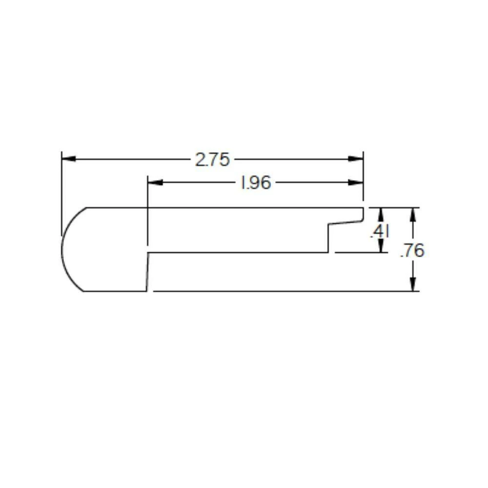 Wickham 0.375 in. Thick x 2.78 in. Wide x 78 in. Length Hardwood Stair Nose by ROPPE 4 Wickham 0.375 in. Thick x 2.78 in. Wide x 78 in. Length Hardwood Stair Nose by ROPPE - Image 2